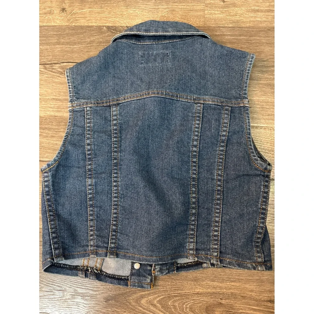 Chille Denim Architect Kids Small Blue Denim Button‎ Up Vest
